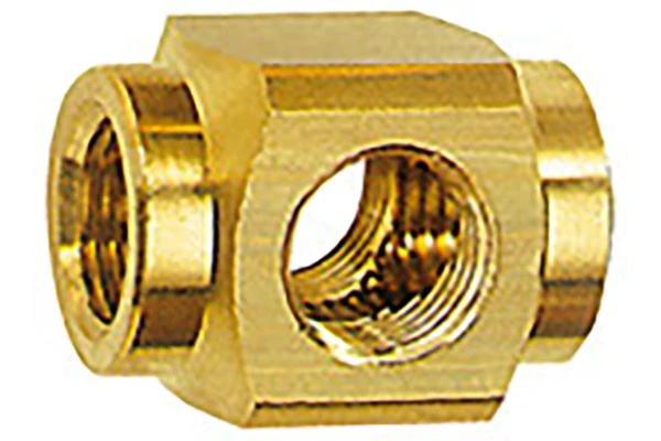 Kreuz-Verteiler; G 1/4; SW 22; Messing