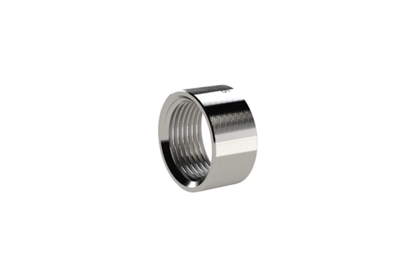 Muffe mit rund; kurz; Rp 3/4, Edelstahl 1.4408