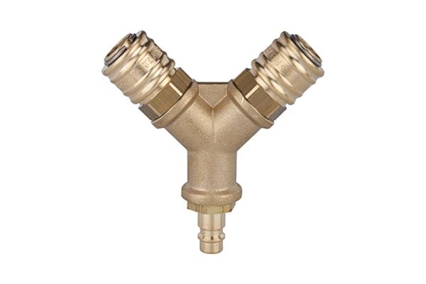 Verteiler, 2 Schnellverschlusskuppl. NW7,2, Nippel NW7,2-7,8 G3/8