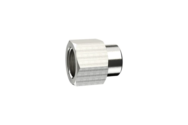 Muffe mit reduzierend; G 1 i., G 3/4 i.; SW 38; Messing vernickelt