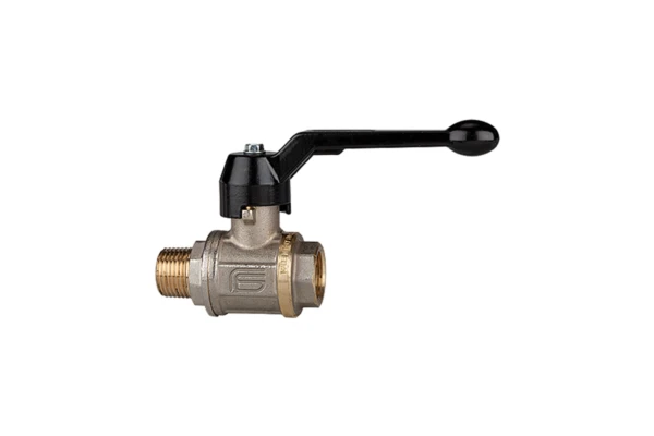 Kugelhahn; schwere Ausführ., Handhebel; IG/AG; MS vern., G/R 1 1/2