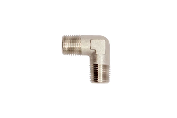 Winkelstück; AG/AG; R 3/4; SW 25; Messing vernickelt