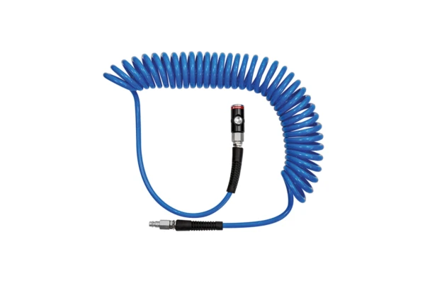 Spiralschlauch-Druckknopf-Sicherheitskuppl.-Set, PU, ø12x8, 7,5 m