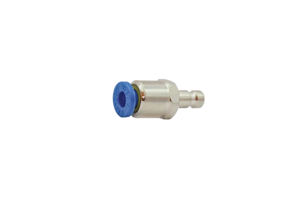 Einstecknippel push-in 4 mm, für Kupplungen NW 2,7, Messing vern.