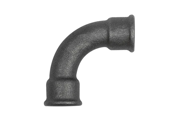 Bogen 2; 90°, lang; Rp 1 1/4 i., Rp 1 1/4 i., Temperguss schwarz