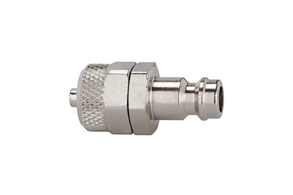 Nippel für Kupplungen NW 5, Messing vernickelt, für Schlauch 6x4