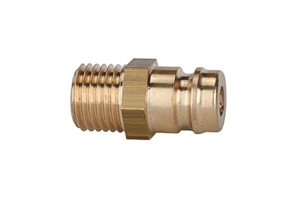 Temperier-Einstecknippel DN 9 mit AG, mit Absperrventil, M14x1,5