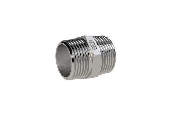 Doppelgewindenippel; R 1; AG; SW 36, ES 1.4408