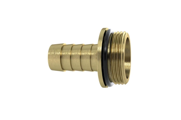 1/3 Schlauchverschr. G3/4x13; mit NBR O-Ring, mit Bund; MS blank