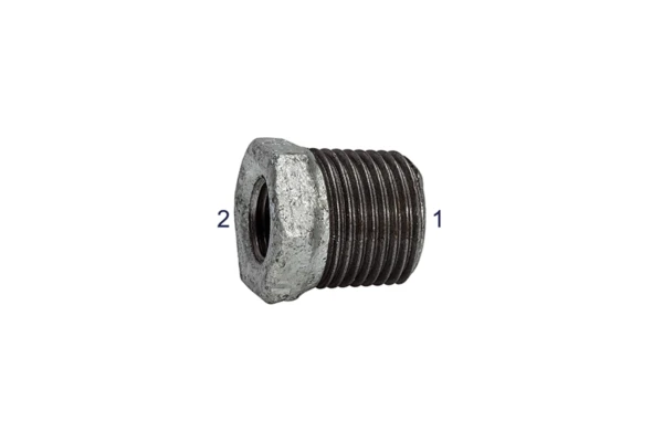 Reduzierstück 241; AG/IG; R 1/2, Rp 1/4, schwarzer Temperguss