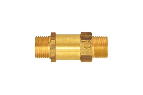 Rückschlagventil, Durchgangsform, MS, G 1/2 AG; 0,2 - 0,4 bar