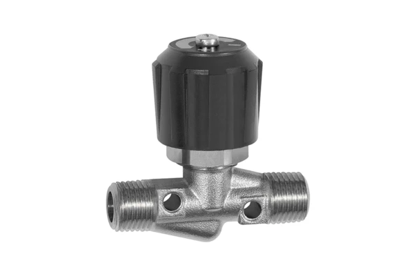 Nadelventil; Messing vernickelt, AG/AG; R 1/2, DN 8