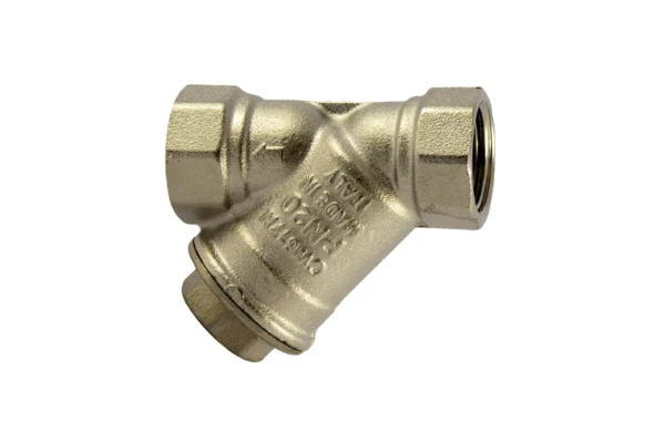 Schmutzfänger; Messing vernickelt, G 1/2, DN 15; MW 0,3 mm