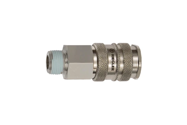 Schnellverschlusskupplung NW 10, Stahl / Messing vern., R 1/2 AG