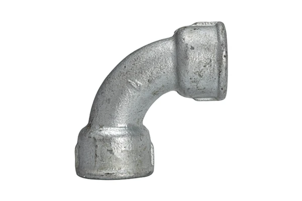 Bogen 2a; kurz; 90°, IG/IG; Rp 3/8, schw. Temperguss feuerverz.