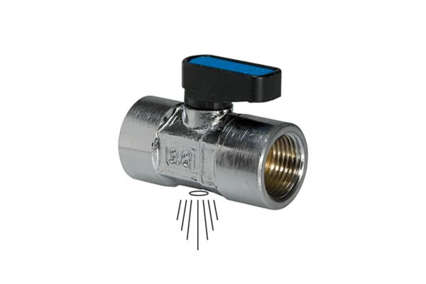 Mini-SicherheitsKugelhahn; n. abschließbar, Entlüftung, G 1/8 IG