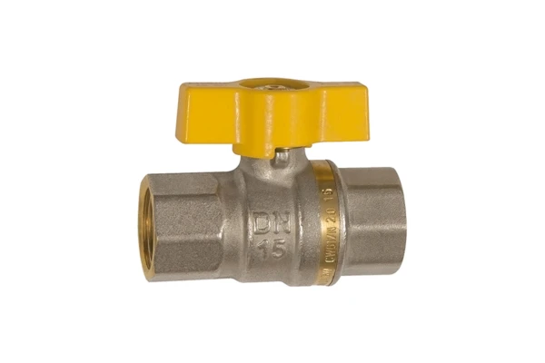 Kugelhahn; DIN EN 331; DVGW; MS vern., Flügelgriff; IG/IG; Rp 3/4