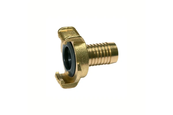 GEKA-Schlauchstück, starr, Messing blank, Anschluss LW 10