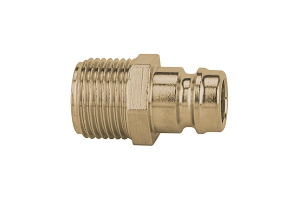 Temperier-Einstecknippel DN 9 mit AG, mit Absperrventil, G 1/4