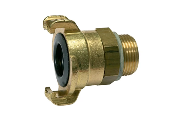 GEKA-Gewindestück, 360° drehbar, Messing blank, G 3/4 AG