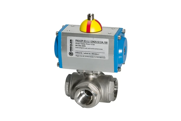 ES-Kuha, pneumat. Stellantrieb doppeltwirk., T-Bohrung T2, Rp 2
