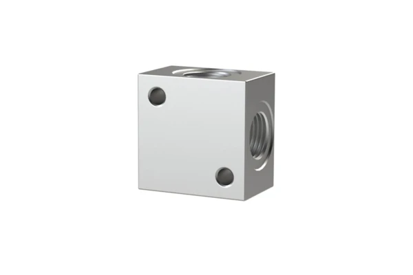 Kreuz-Verteiler; anflanschbar, G 1/8 Aluminium; SW 16