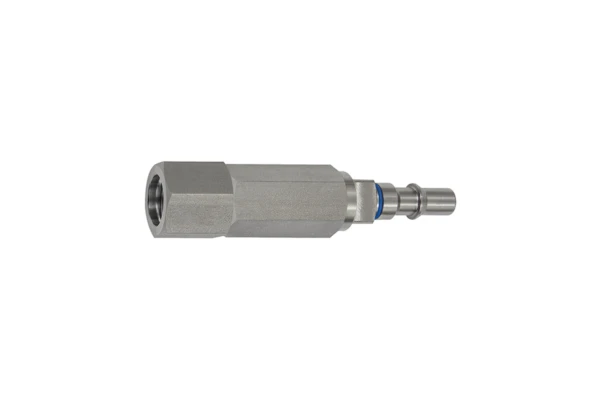 Unverwechselbarer Nippel NW 6, ISO 6150 C, RSV, G 1/4 IG, blau