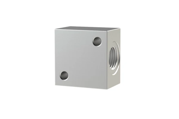 T-Verteiler; anflanschbar, G 1/8 Aluminium; SW 16