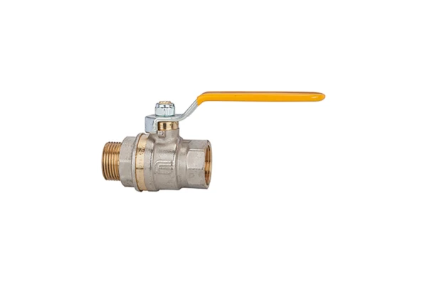 Kugelhahn; Standardausf., gelber Hebel; IG/AG; MS vern., G 1/2