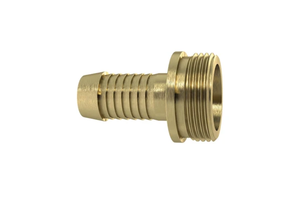 1/3 Schlauchverschr. G1/2x10, flachdicht.schwere Ausf. MS blank