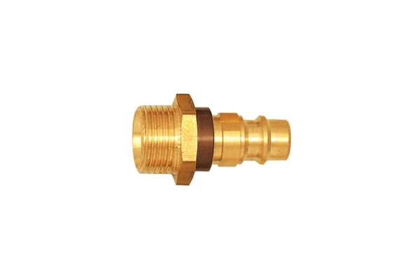 Unverwechselbarer Nippel NW 7,8, Messing blank, G 1/4 AG, braun